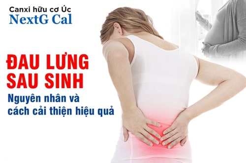 sau sinh thường bị đau lưng